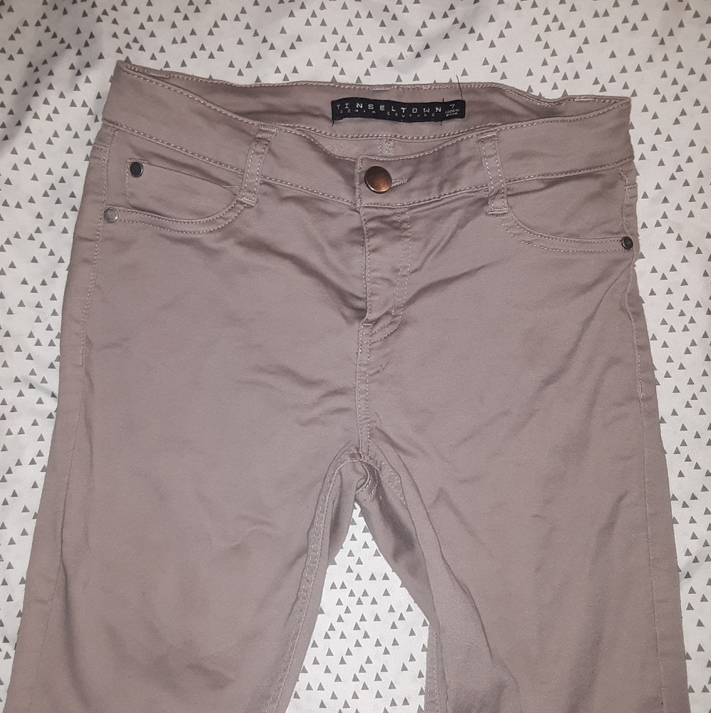 Pale pink jeans